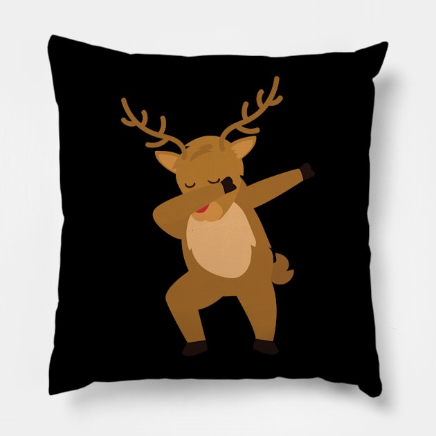 Dabbing Reindeer Pillow by holidaystore