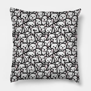 white puppies Pillow