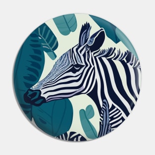 Modern Savanna Zebra Zoo Animals  Illustration Pin