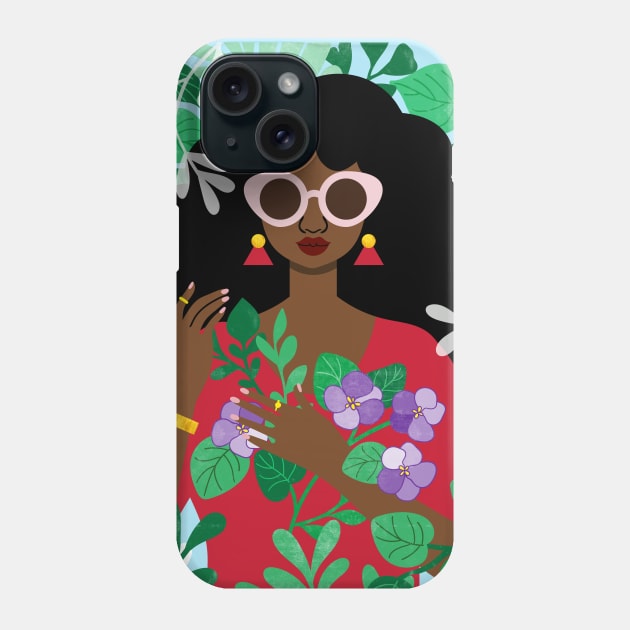 African Violets Phone Case by tabithabianca