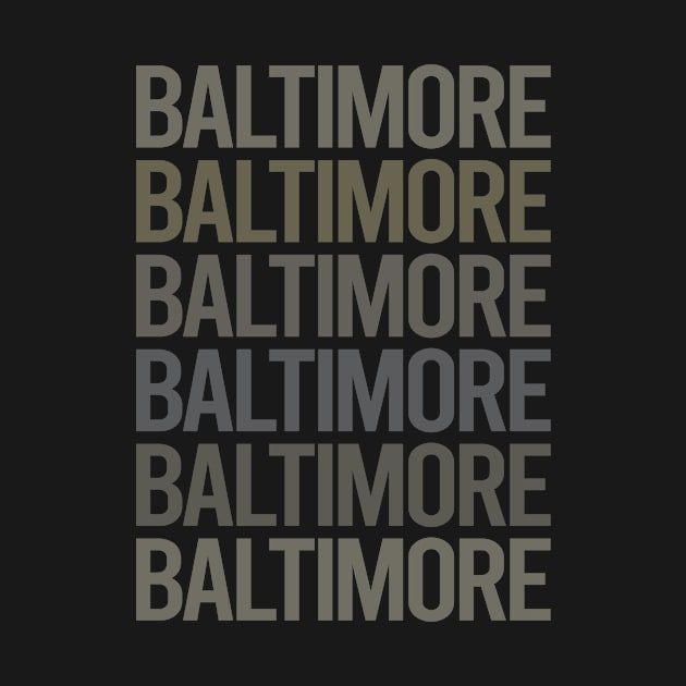 Gray Text Art Baltimore by flaskoverhand