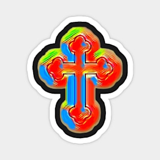 Cross Christian Pop Art Design Magnet