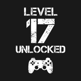 Level 17 Unlocked T-Shirt - 17th Birthday Gift T-Shirt