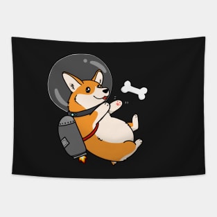 chubby space jetpack corgi Tapestry