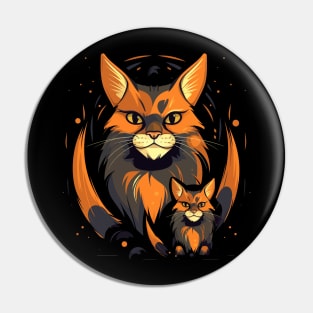 Somali Cat Fathers Day Pin