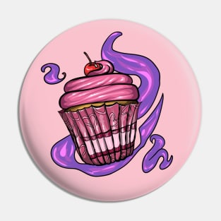 Cute pink Strawberry cupcake Pin