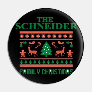 Family Christmas - Groovy Christmas SCHNEIDER family, Family Christmas T-shirt, Pjama T-shirt Pin