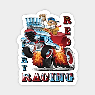 Red Fury Racing Car Magnet