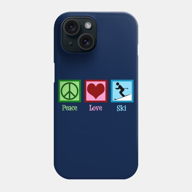 Peace Love Ski Phone Case by epiclovedesigns