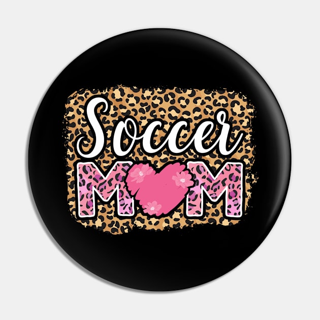 Cute Soccer Mom Leopard Pin by White Martian