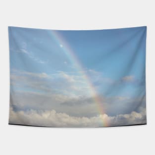 Moon behind the Rainbow Tapestry