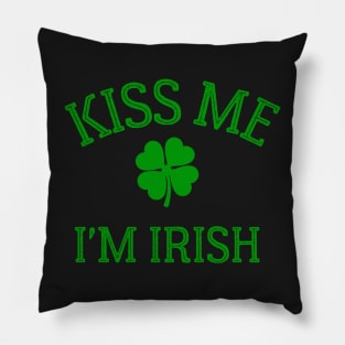 KISS ME I'M IRISH | Fun for St. Patrick's Day | T Shirts, Sticker Packs And More Pillow