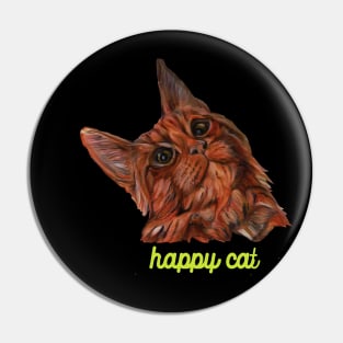 happy cat for cat lovers Pin