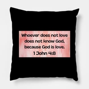Bible Verse 1 John 4:8 Pillow