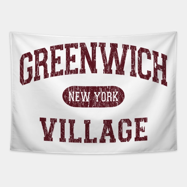 Greenwich Village NY Arch Distressed, Retro Print Tapestry by FireflyCreative