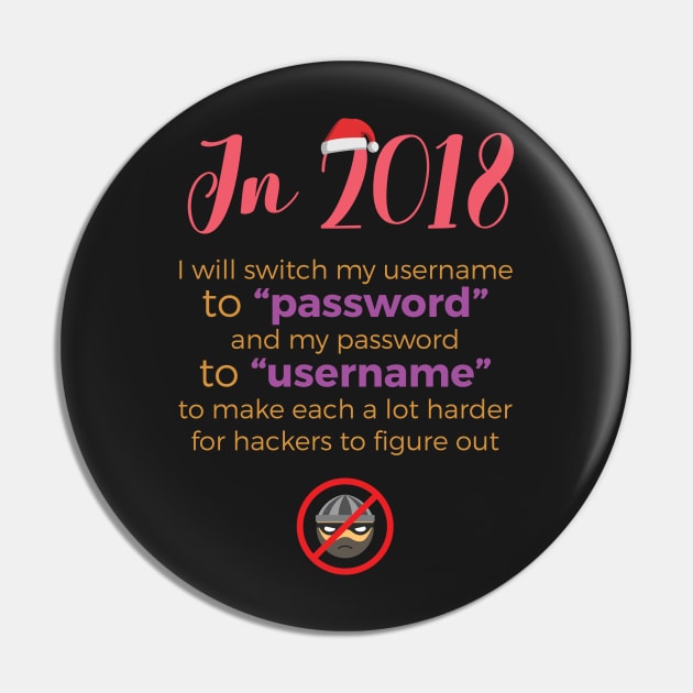 New Year 2018 promise or resolution with antihacker Pin by razorlazer