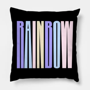 Rainbow Typography T-Shirt Design For Kids Pillow