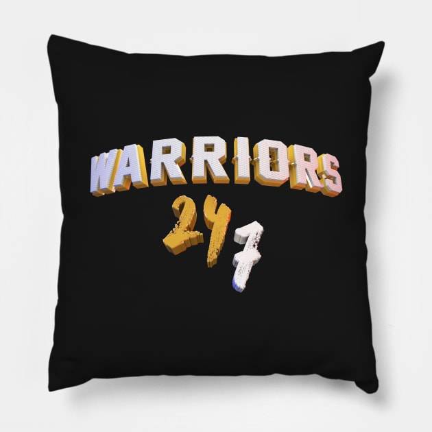 Warriors 24 7 Pillow by teeleoshirts