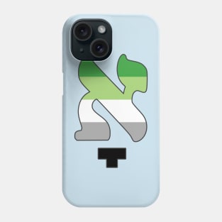 Kometz Aleph (Aromantic Pride Colors) Phone Case