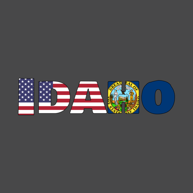 Idaho State Flag/America Flag Logo by ElevenGraphics