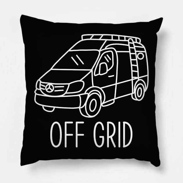 Off grid Van conversion Pillow by Tofuvanman