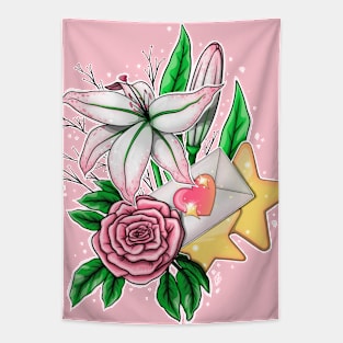 be love flower design Tapestry