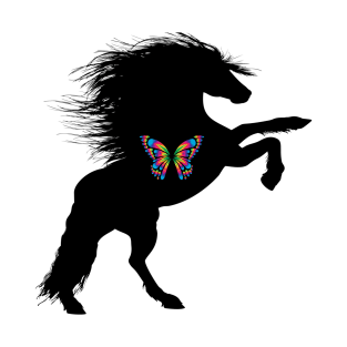 Horse butterfly	 colorful T-Shirt