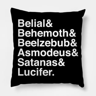 HELLvetica - Occult Goth - Devil Names Pillow