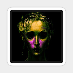 TAKEN Horror Glitch Art Zombie Woman Magnet