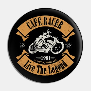 Cafe Racer London (Small logo - distressed) Pin