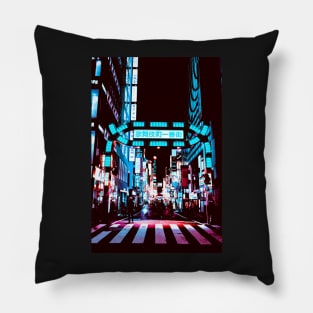 Japan - 'Blue kabukicho' Pillow