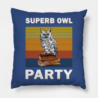 Superb Owl Party 1 Pillow