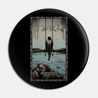 The Depressed Tarot Card Art Pin