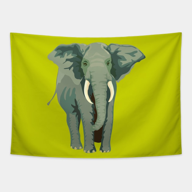african elephant Tapestry by creativeminds