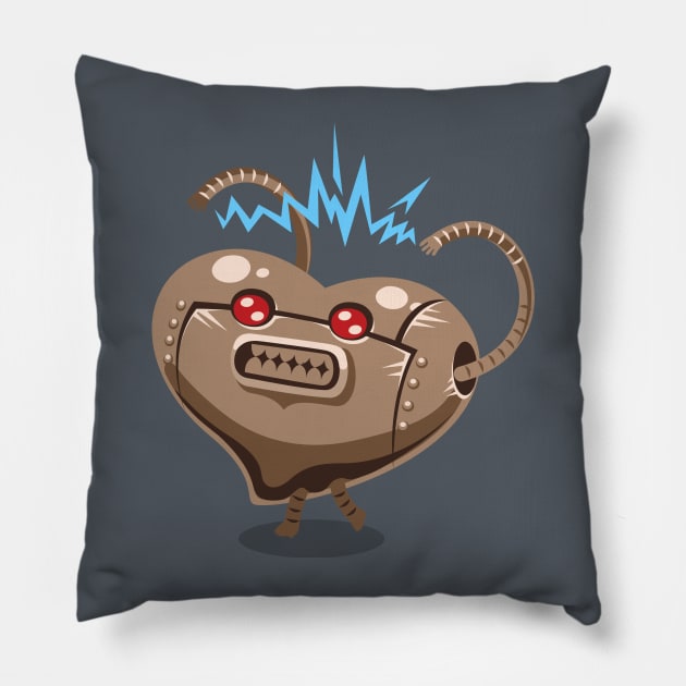 Valentines Robo-Heart Pillow by Voysla