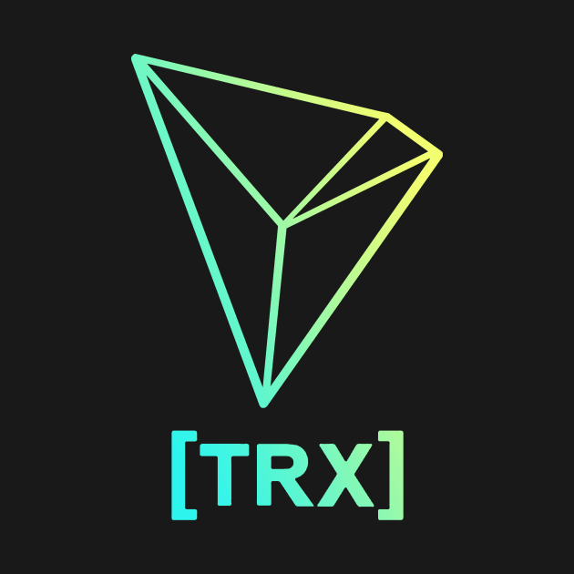 TRX / TRON CRYPTO SHIRT ! OFFICIAL GRADIENT LOGO by Youmuus