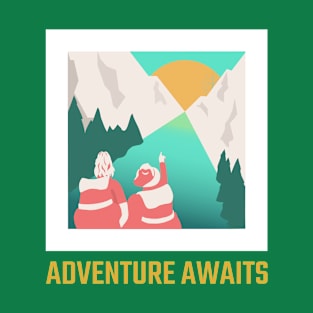 Adventure t-shirt - hiking t-shirt, adventure awaits T-Shirt