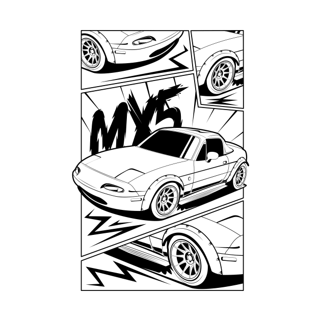 Black print mx5 manga style by R.autoart