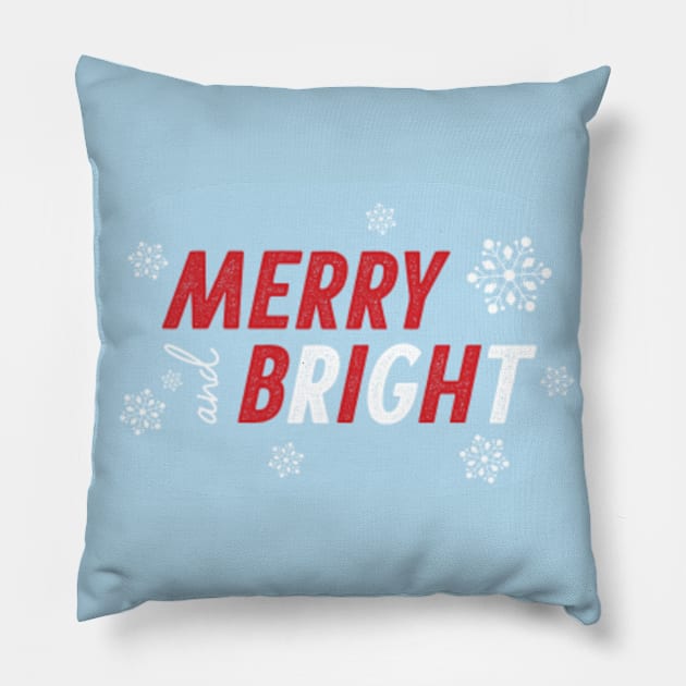 Merry and Bright © GraphicLoveShop Pillow by GraphicLoveShop