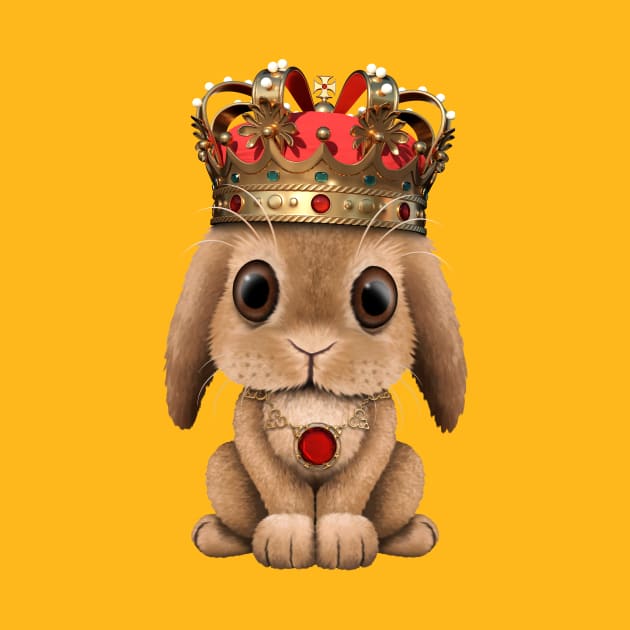 Cute Royal Bunny Wearing Crown by jeffbartels