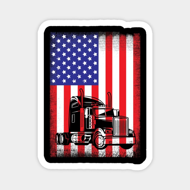 American Flag Semi Truck Driver Gifts Truck Lovers Trucker - Truck Driver -  Tapestry