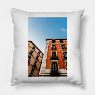 Old Buildings in Madrid Pillow