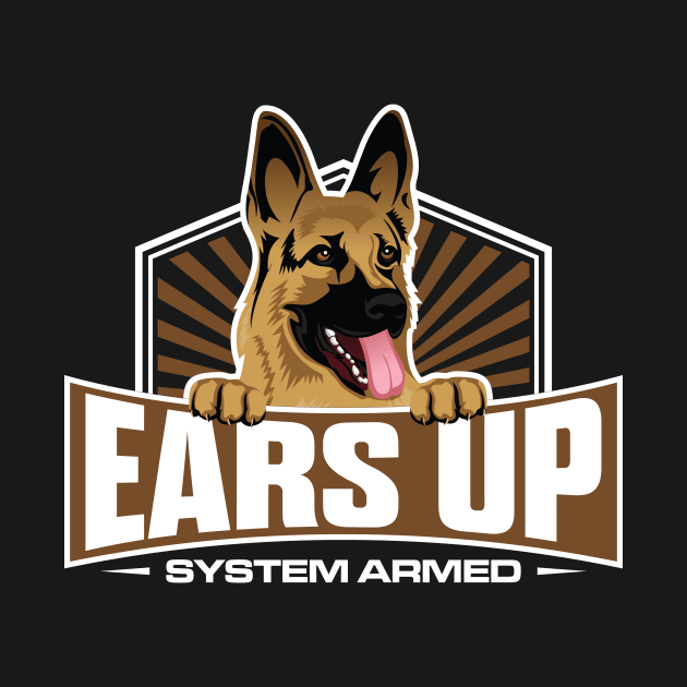 'Ears Up System Armed' Dog German Shepherd by ourwackyhome