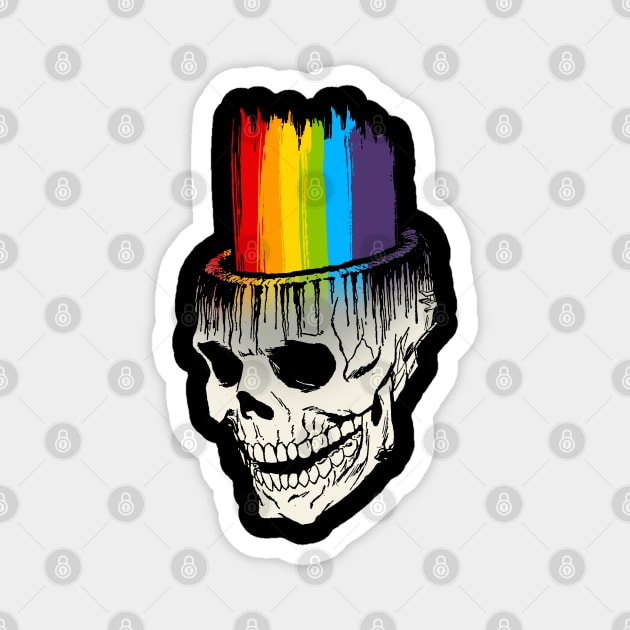 Skull Rainbow Magnet by Another Dose