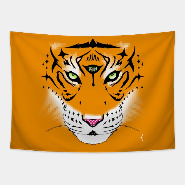 Third Eye of the Tiger Tapestry by ConstellationPublishing