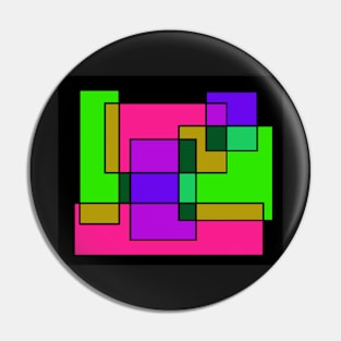 Neon Rectangles Pattern Pin