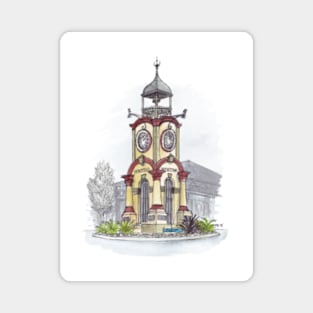 Hokitika Clocktower Watercolour Magnet