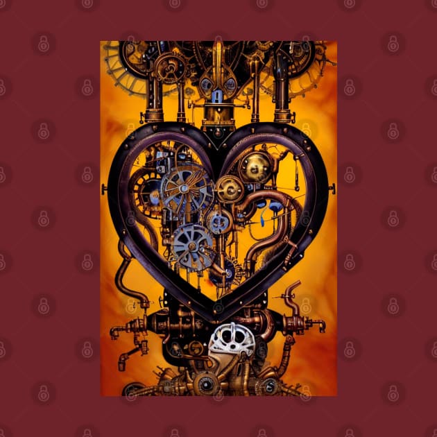 Steampunk mechanical heart by Dendros-Studio