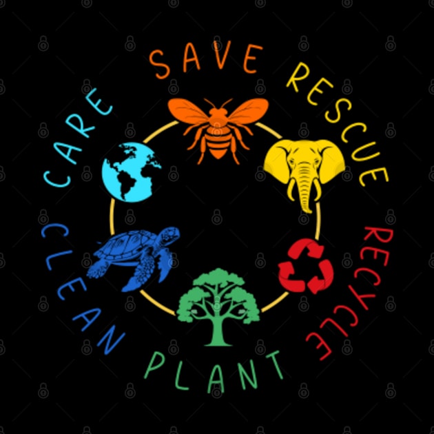 Save Bees Rescue Animals Recycle Plastic Earth Day 2024 by GreenCraft