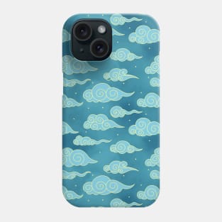 Chinese Cloud Blue and Yellow Pattern Phone Case